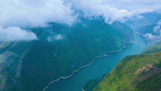 长江三峡瞿塘峡夔门雄伟祖国大好河山