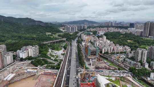 深圳轨道交通地铁航拍