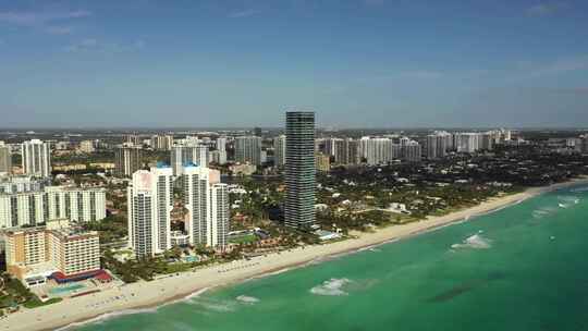 空中旅游阳光岛迈阿密海滩FL视频素材模板下载