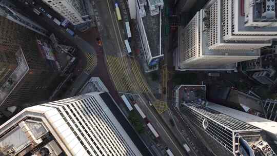 俯拍香港湾仔区建筑