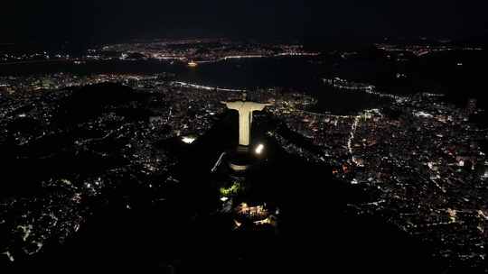 基督的夜景救世主在巴西里约热内卢。