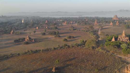 缅甸郊外风景-古建筑-风景-延时-航拍4