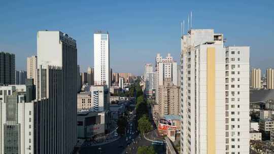 航拍安徽宿州汴河中路宿州国购广场