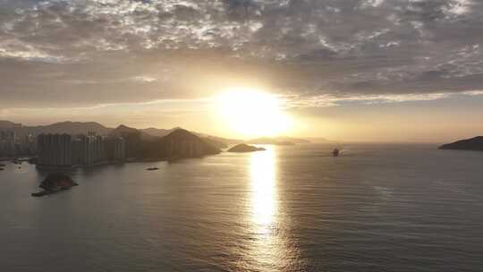 香港海怡半岛清晨航拍