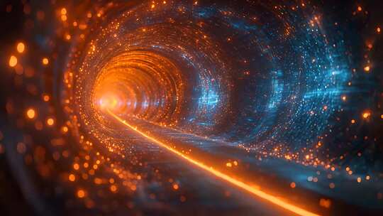 炫酷的粒子隧道背景
