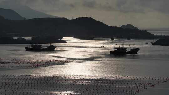 福建霞浦清晨日出航拍