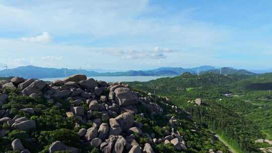 广东江门上川岛棋盘山航拍