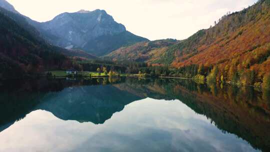 美丽的奥地利秋湖