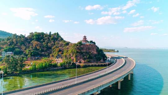 昆明市西山区观音山航拍