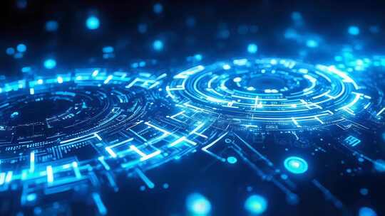 循环蓝色科技背景 合集4K