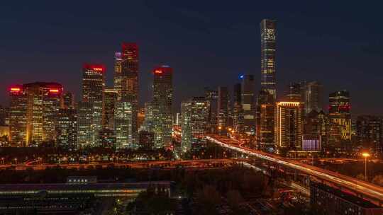 北京国贸中国尊日转夜风光延时