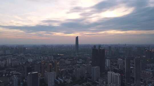 城市建筑都市日出日落朝阳晚霞夕阳黄昏