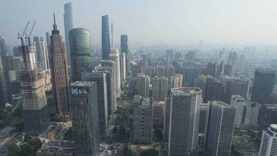 广州天河区珠江新城城市CBD航拍视频素材模板下载