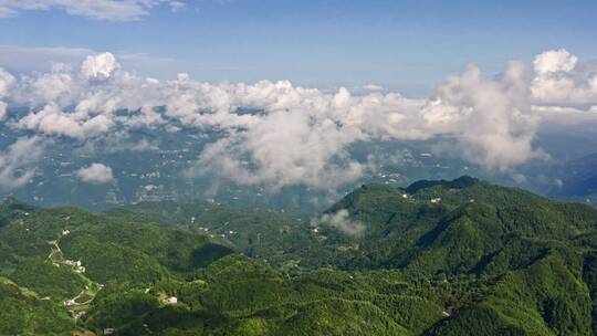 4k航拍高山峡谷云海