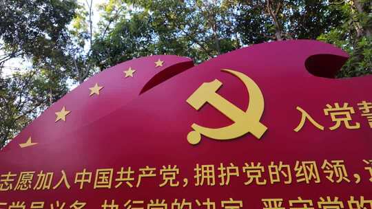 入党宣誓党建红色旗帜