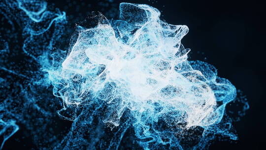 抽象舞动的粒子3D渲染视频素材模板下载