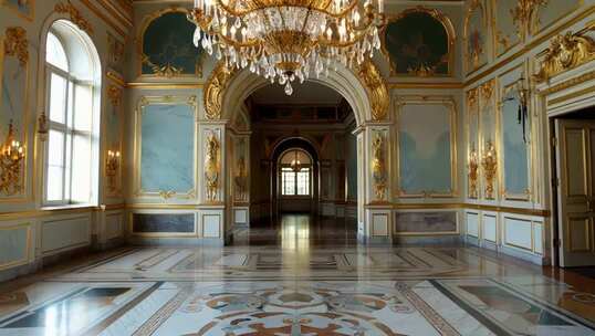 豪华宫殿室内装修场景