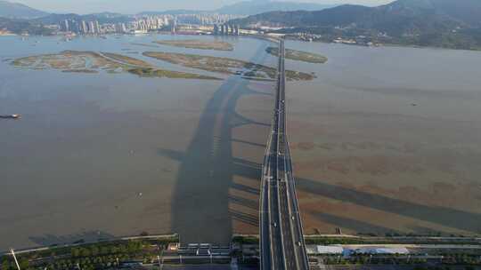 航拍福州道庆洲大桥