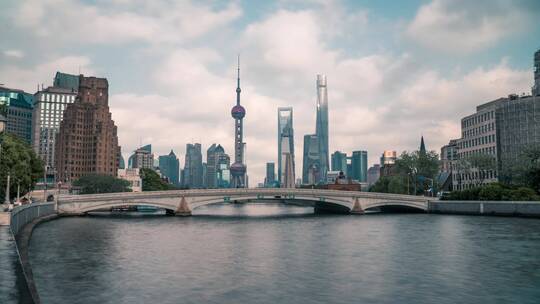 上海苏州河桥延时摄影