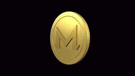 黄金门罗币加密货币硬币Alpha循环视频素材模板下载