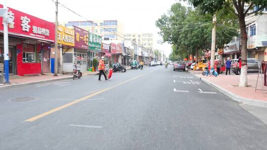 街道 街景 车流人流视频素材模板下载