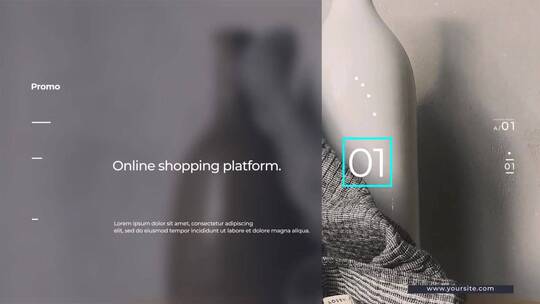 网络购物平台销售推广幻灯片过渡视频AE模板