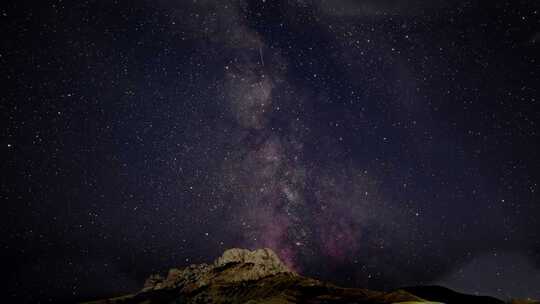 夜空中星星背景下的地球人造卫星