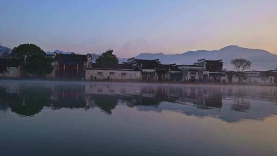 中国水墨画安徽宏村
