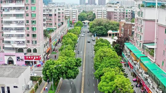 航拍城市道路街道