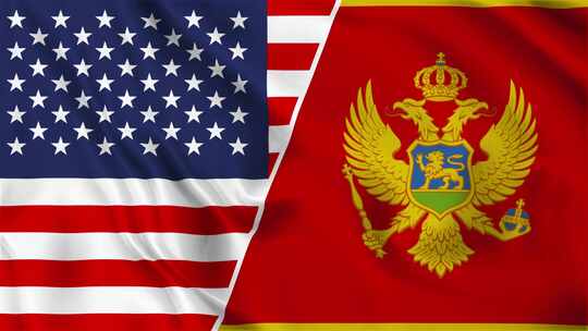 美国和黑山国旗圈