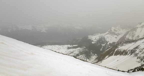 山脉，格林德沃尔德，瑞士，雪