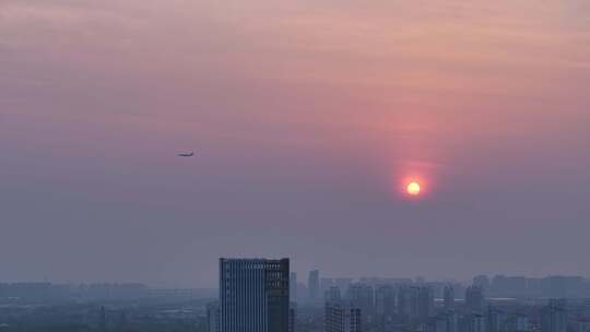 日落与飞机