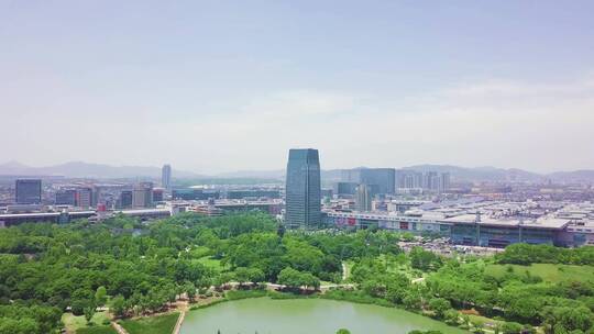 210531义乌国际商贸城四区寺庙航拍素材B2