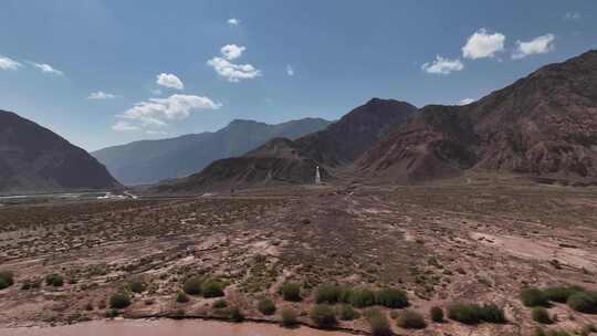 乌恰天山昆仑山交汇地貌航拍