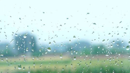 水珠雨滴 玻璃雨 玻璃上雨滴 唯美空镜