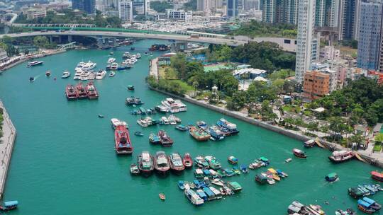 香港港口俯视图