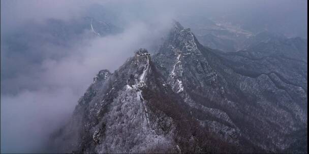 北京箭扣长城云海风光气势磅礴片头延时1080