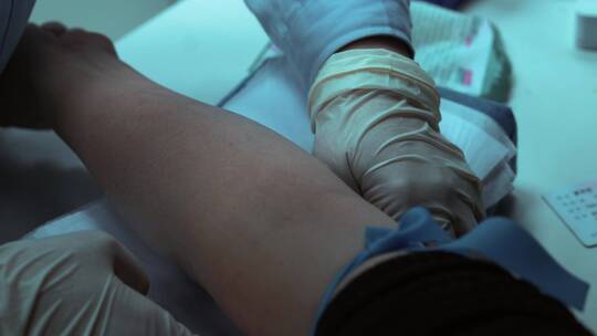 医院检验科排队抽血2视频素材模板下载