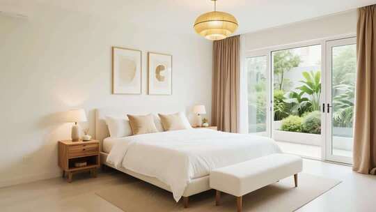 现代简约风格卧室室内场景