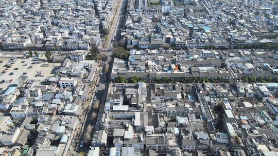 大理古城区城市建筑航拍