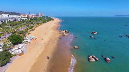 东海大海海边海水海浪沙滩海滩航拍风景唯美