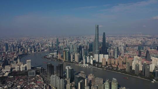 4K航拍上海城市风光视频素材模板下载