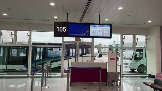 登机 候机 进机场视频素材模板下载