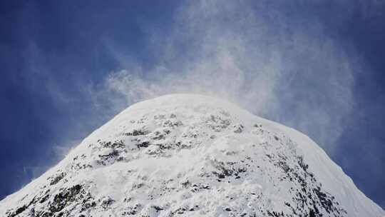 雪山山顶特写4k空镜头