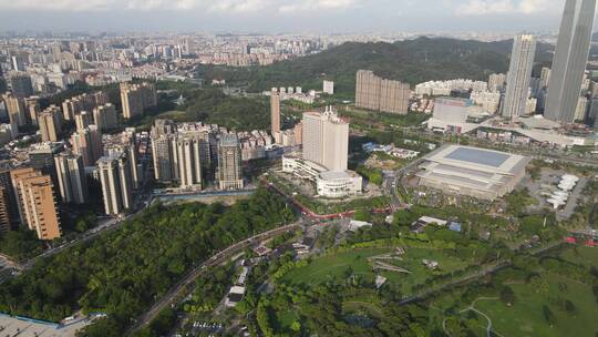 天气晴朗城市景观