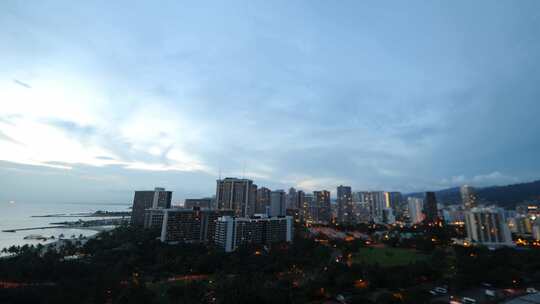 夏威夷，檀香山，城市，海