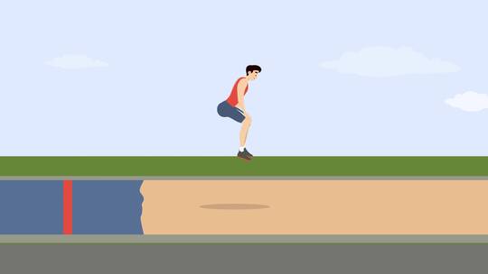 mg人物 运动比赛 立定跳远 跑步AE视频素材教程下载