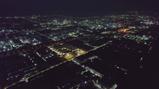 浙江省绍兴上虞精细化工园区夜景