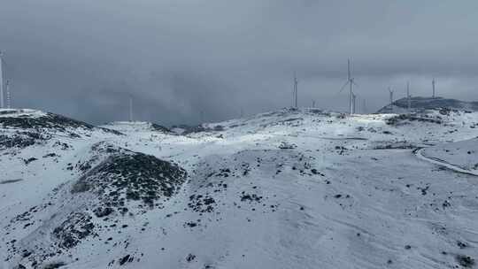 贵州威宁百草坪航拍雪景