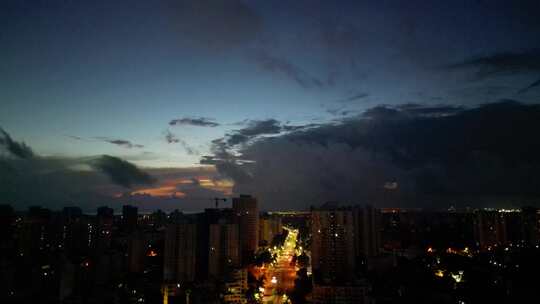 海南海口夜景风光视频素材模板下载